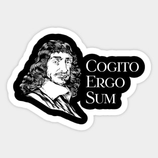 Cogito Ergo Sum - Latin saying of Descartes Sticker